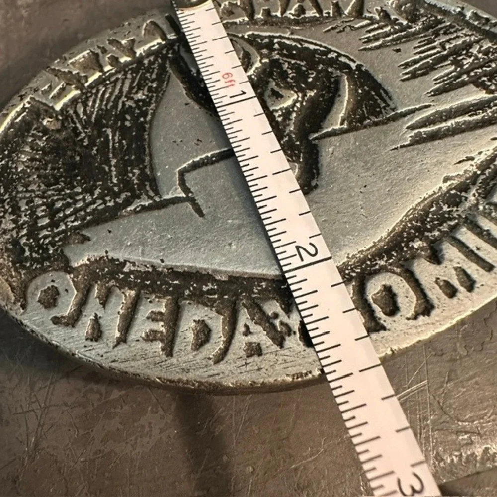 Vintage Bellingham‎ One Day 50 Mile Endurance Ride Horse Belt Buckle Pewter